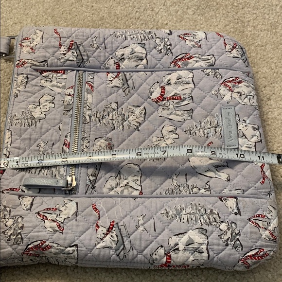 Vera Bradley Quilted Gray Crossbody Bag with Polar Bear Print - Picture 7 of 15